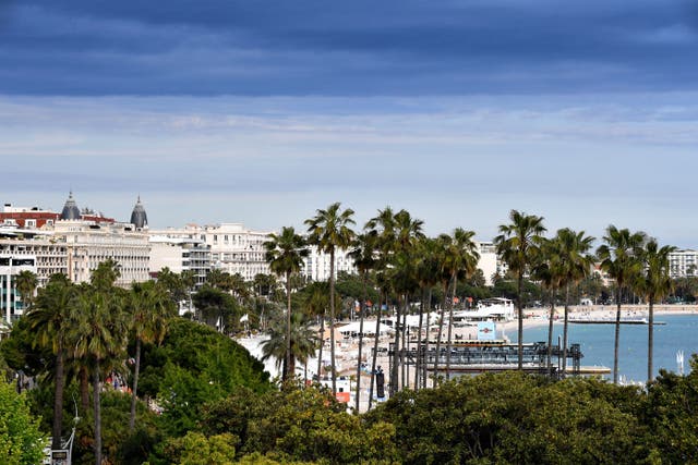 <p>A general view shows the Croisette during the Cannes Film Festival in Cannes</p>