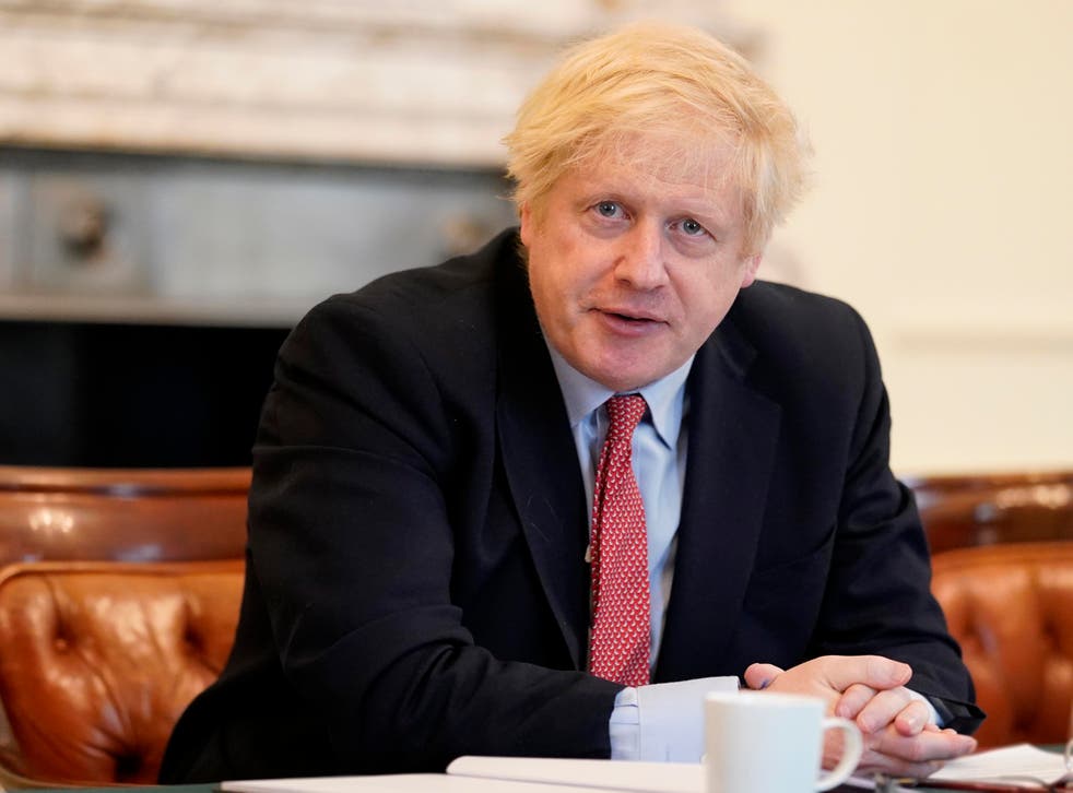 Prime Minister Boris Johnson chairing a meeting in the cabinet room of 10 Downing Street (Andrew Parsons/10 Downing Street/PA)