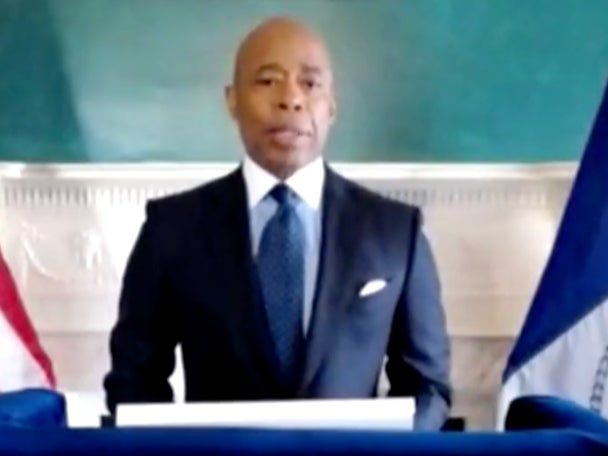 Mayor Eric Adams responds to the Brooklyn subway shooting in a video on 12 April