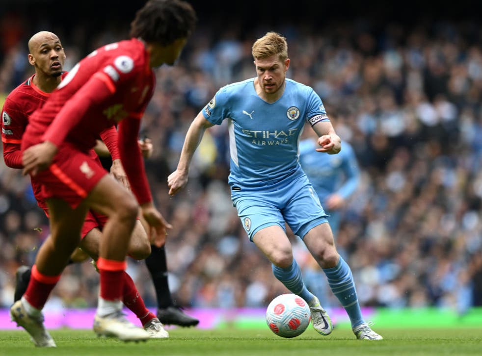 <p>Kevin De Bruyne has six goals in six starts after an ‘exceptional’ display against Liverpool </p>