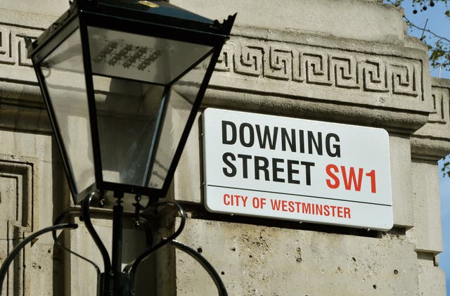 The street sign for Downing Street i(John Stillwell/PA)