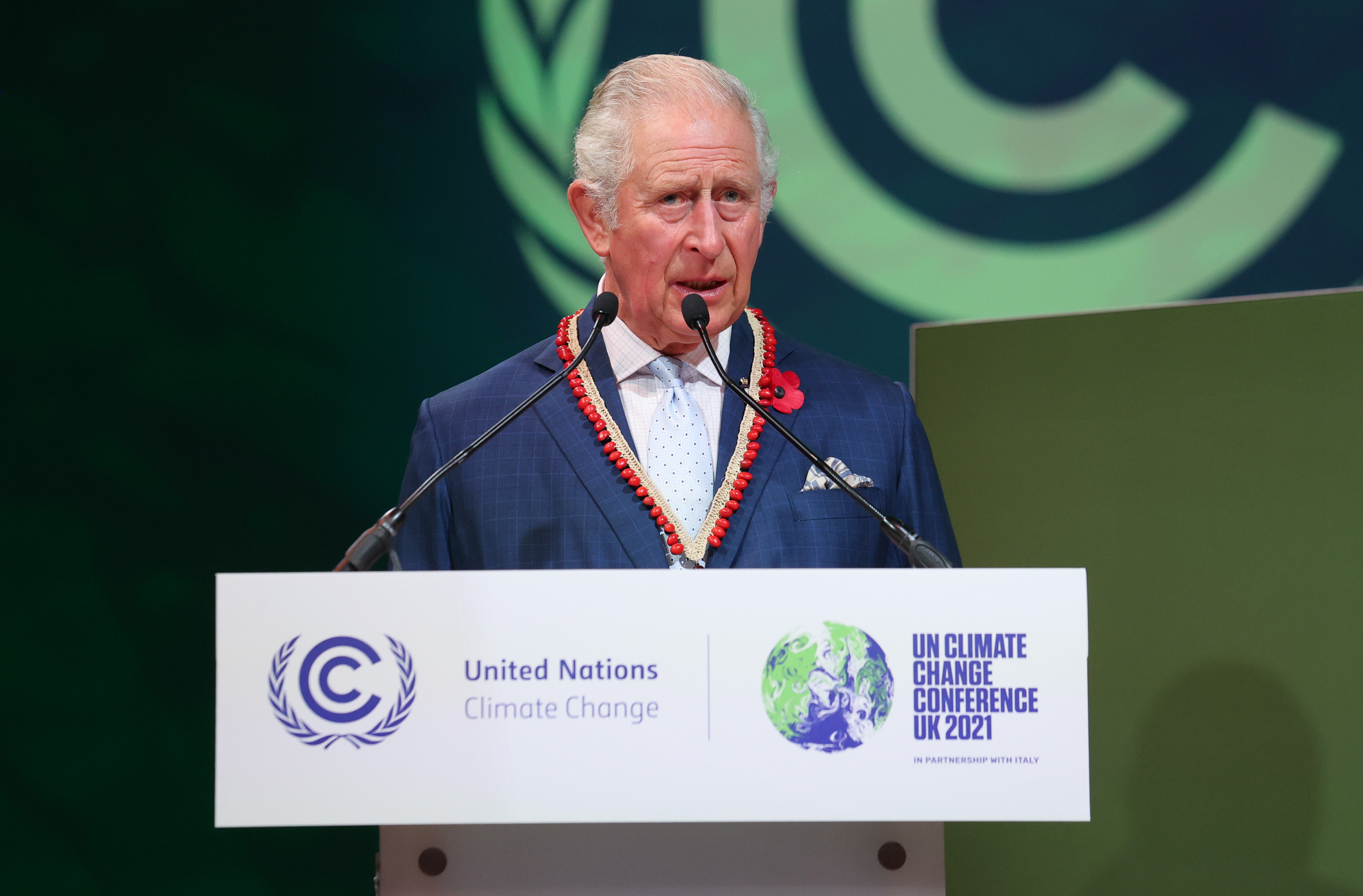 The Prince of Wales speaking during the Action on Forests and Land Use event during the Cop26 summit (Chris Jackson/PA)