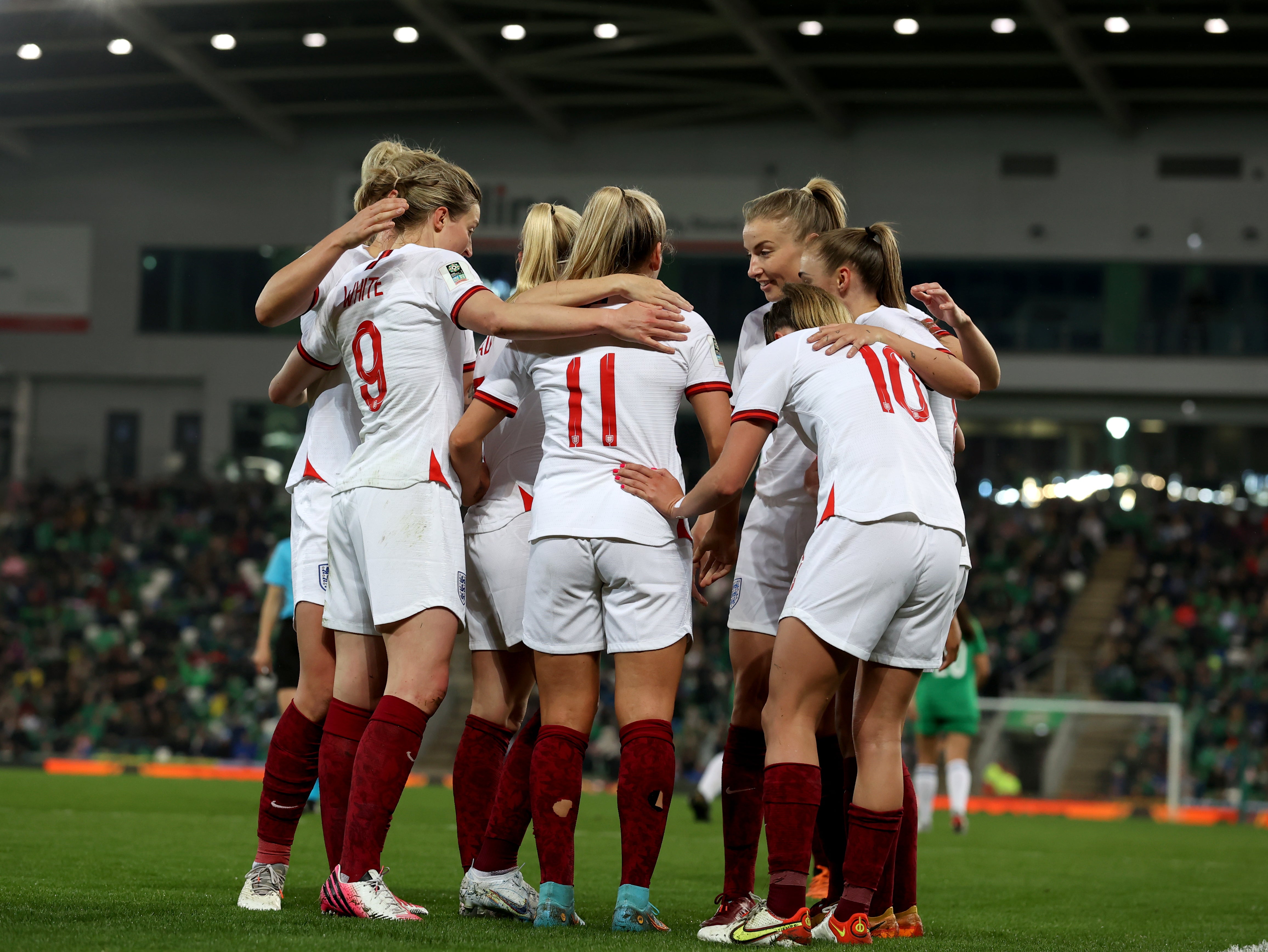 England moved to the brink of qualification in the Women’s World Cup (Liam McBurney/PA)