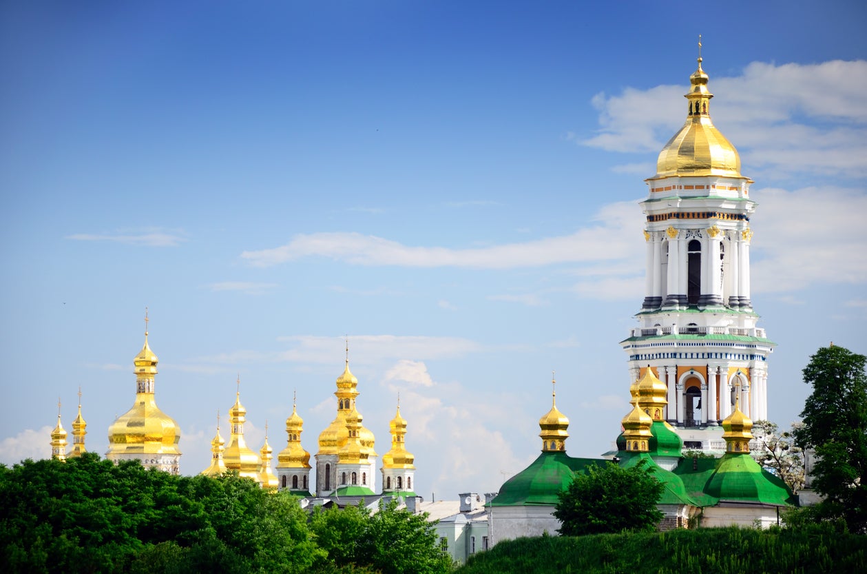 Kyiv Pechersk Lavra (foundation in 1051) is a historic Orthodox Christian monastery, Ukraine