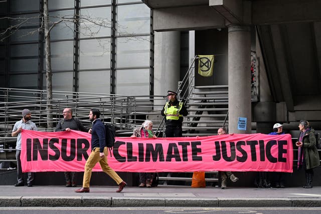 <p>Groups such as Extinction Rebellion have put pressure on financial institutions </p>