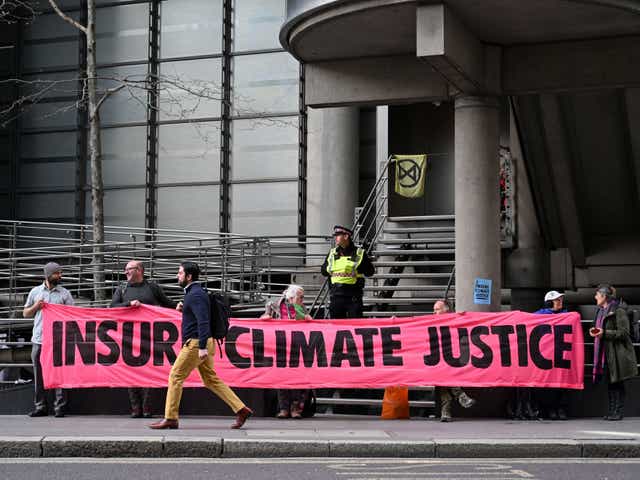 <p>Groups such as Extinction Rebellion have put pressure on financial institutions </p>