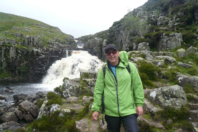 Gary Rushworth, who will be walking 1,800 miles around the country to raise funds for the MS Society in memory of his late wife Moira (Gary Rushworth/PA)