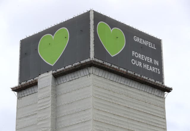 The Grenfell Tower as seen from Silchester Road (PA)