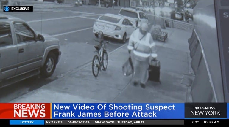 Surveillance footage believed to show the suspect