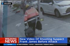 New surveillance footage allegedly shows suspect Frank James on his way to Brooklyn subway attack