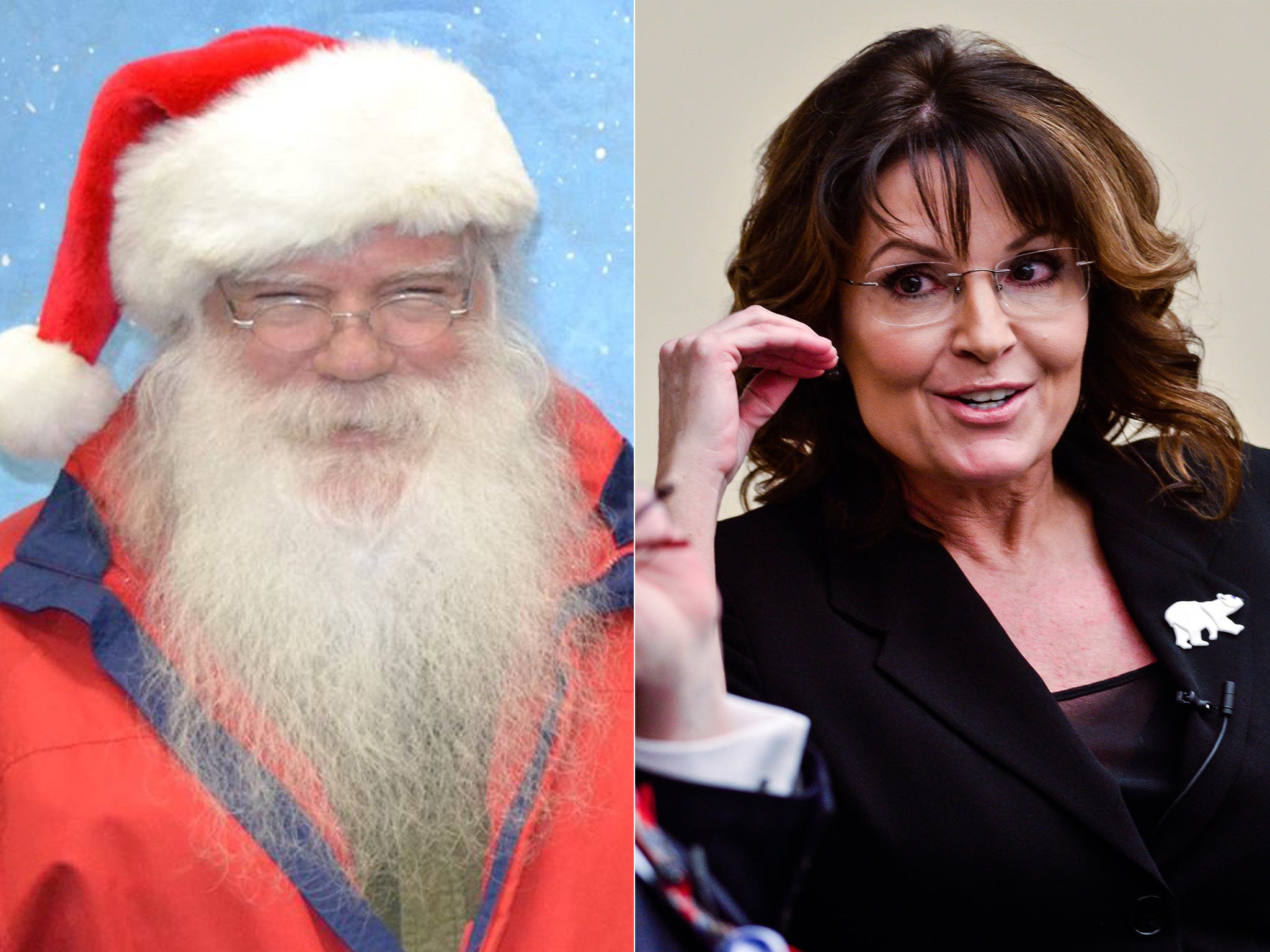 Santa Claus – who legally adopted the named 17 years ago – and Sarah Palin are among almost 50 candidates
