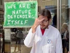  ‘We’ve been trying warn you for so many decades’: Nasa climate scientist breaks down in tears at protest