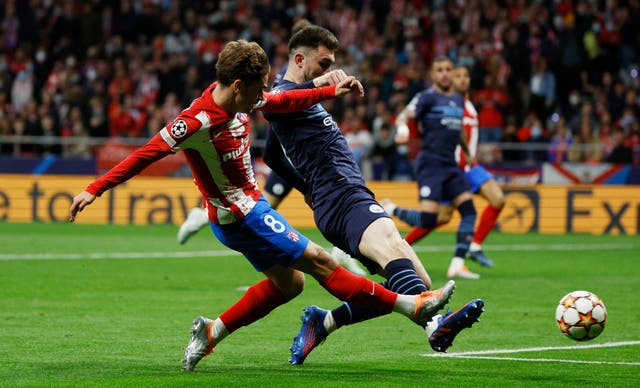 <p>Manchester City and Atletico Madrid do battle for a place in the semi-finals </p>