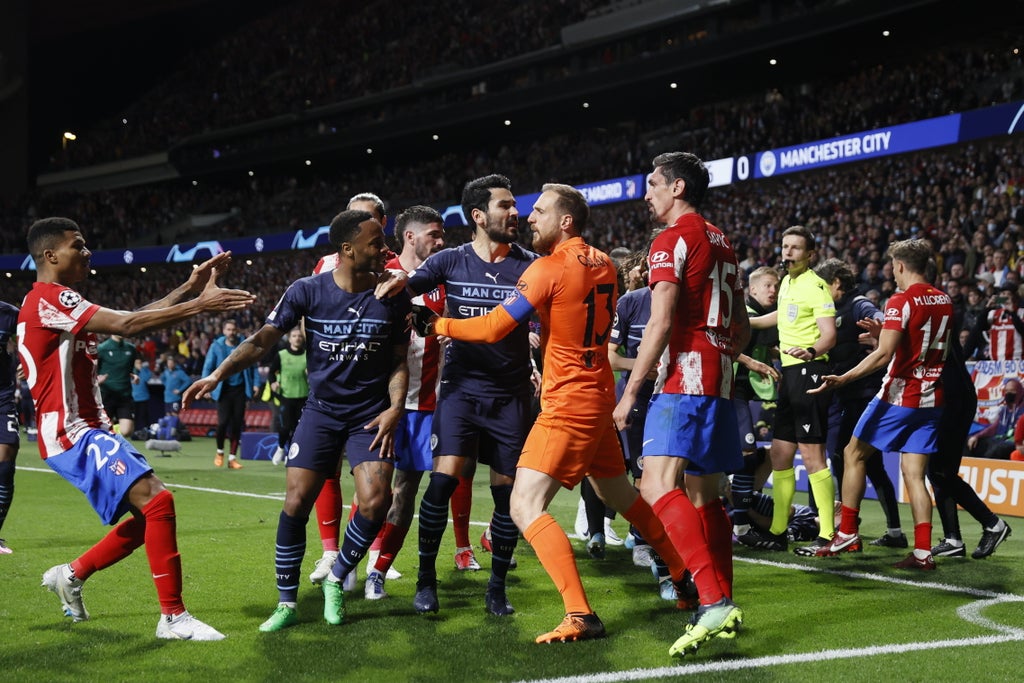 Man City battle past fiery Atletico to set up Champions League semi-final with Real Madrid