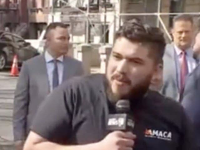 <p>Zack Tahhan grabbed a reporter’s mic and interviewed people</p>