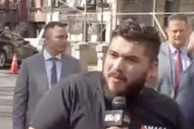 <p>Zack Tahhan grabbed a reporter’s mic and interviewed people</p>