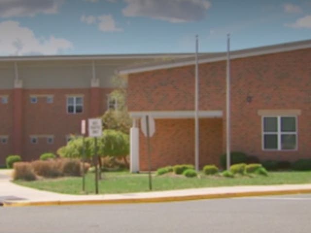 <p>A temporary teacher at Frannie Fitzgerald Elementary school in Woodbridge, Virginia, has been arrested and charged with assault after he slapped an eight-year-old student who allegedly spat on him</p>