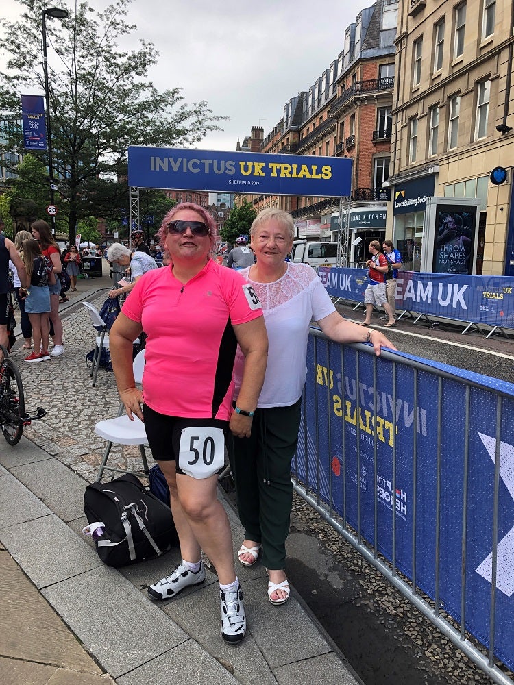 Denise Kidger with her mum Norma Kidger at the trials for Team UK in Sheffield 2019 (Denise Kidger and PA)