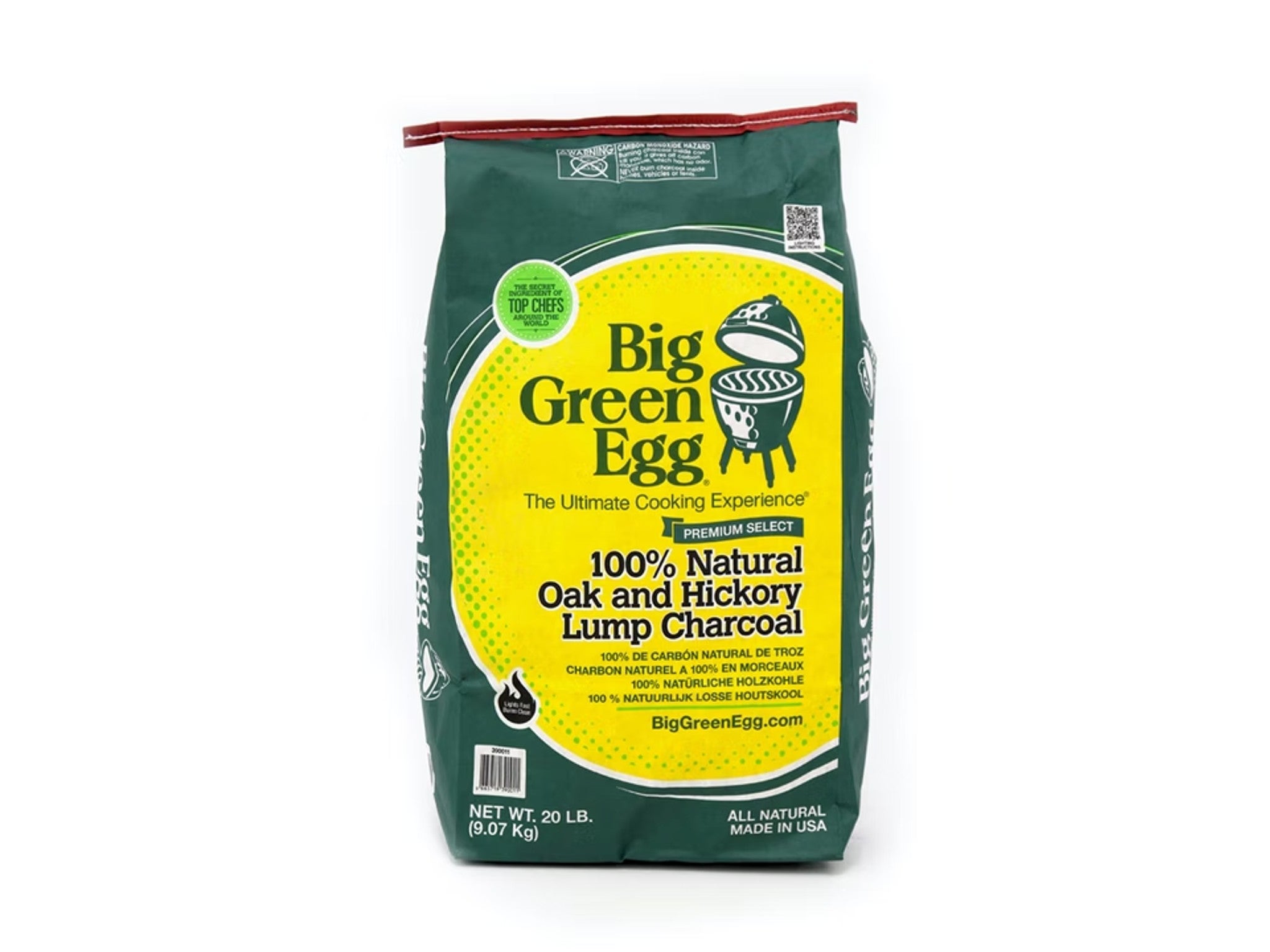 Big Green Egg 100% natural oak and hickory lump charcoal indybest
