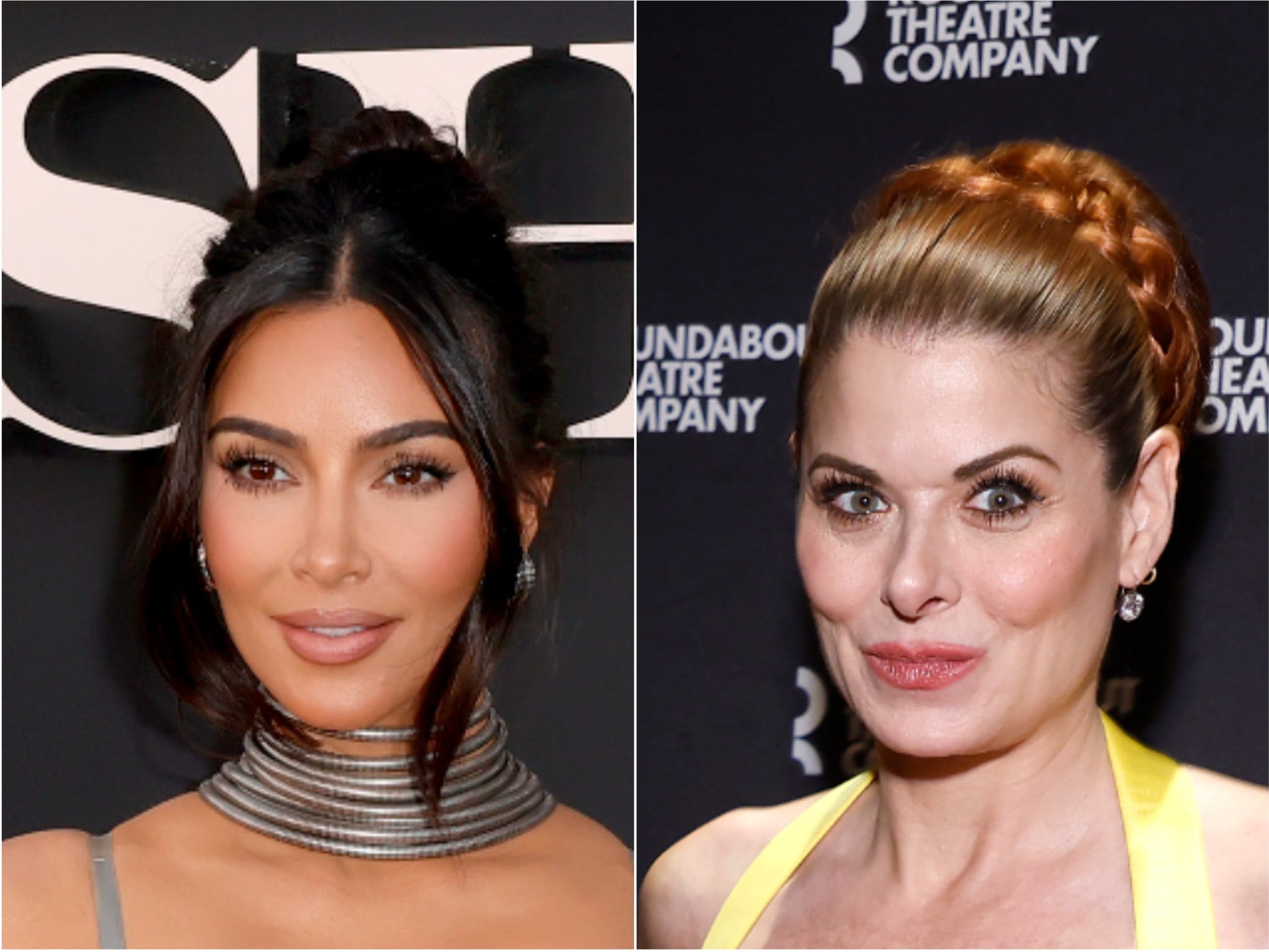 <p>Kim Kardashian and Debra Messing</p>