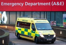 Ambulance and A&E performance drop to lowest levels on record as backlog grows