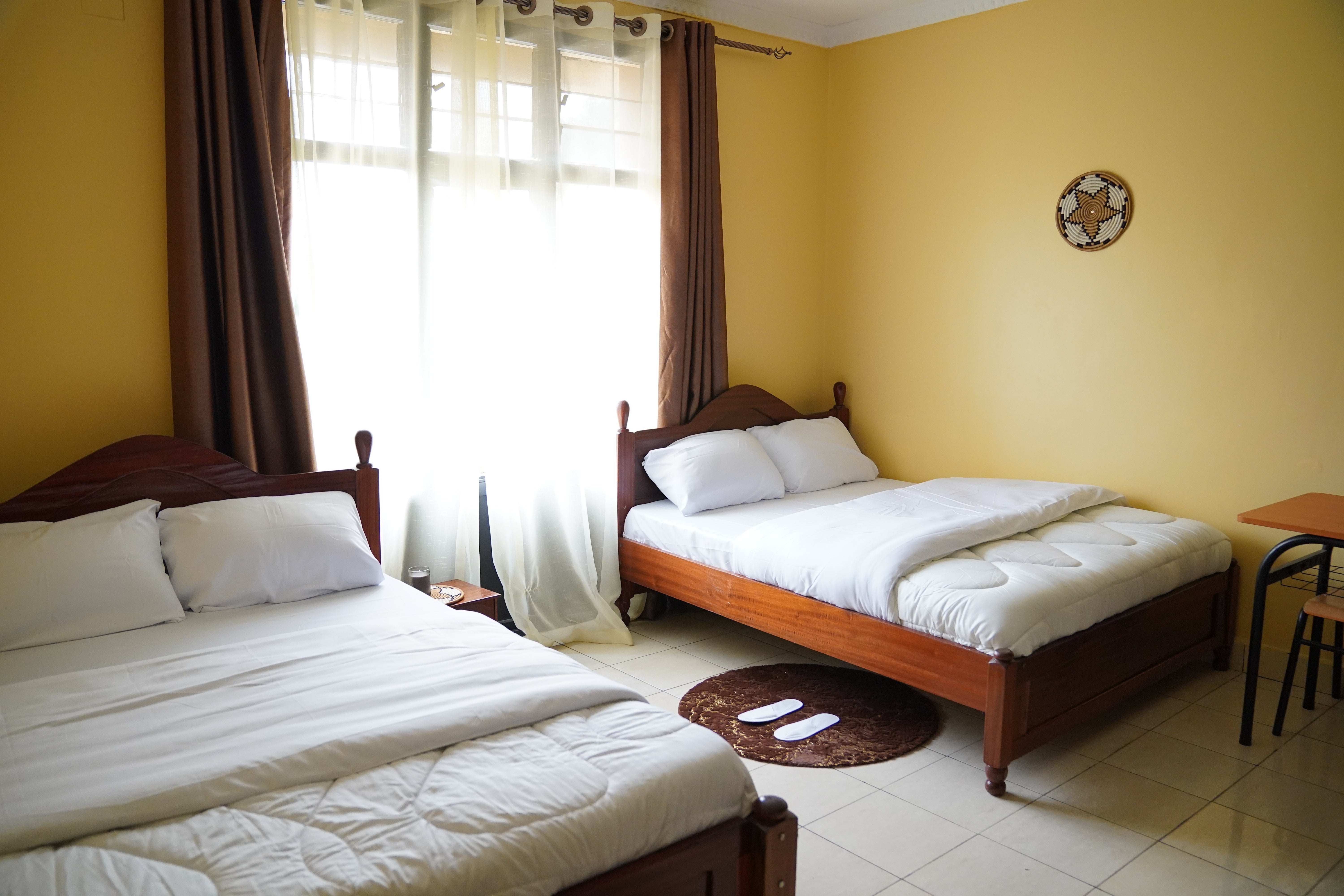 A room at Hope House, a hostel in Rwandan capital city Kigali