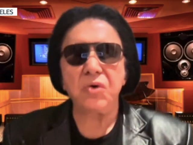 <p>Gene Simmons on GMB </p>