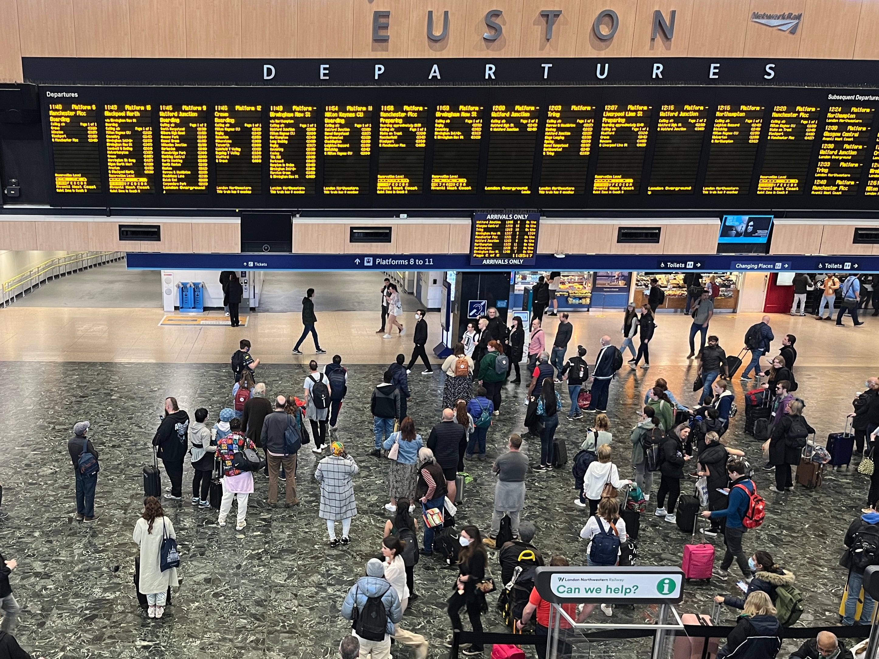 Going far? London Euston station, which will close from Good Friday to Easter Monday