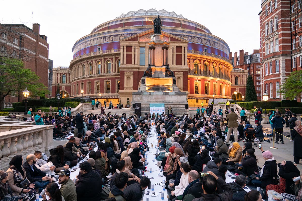 Ramadan: Muslims break fast at ‘historic’ Royal Albert Hall event with Open Iftar