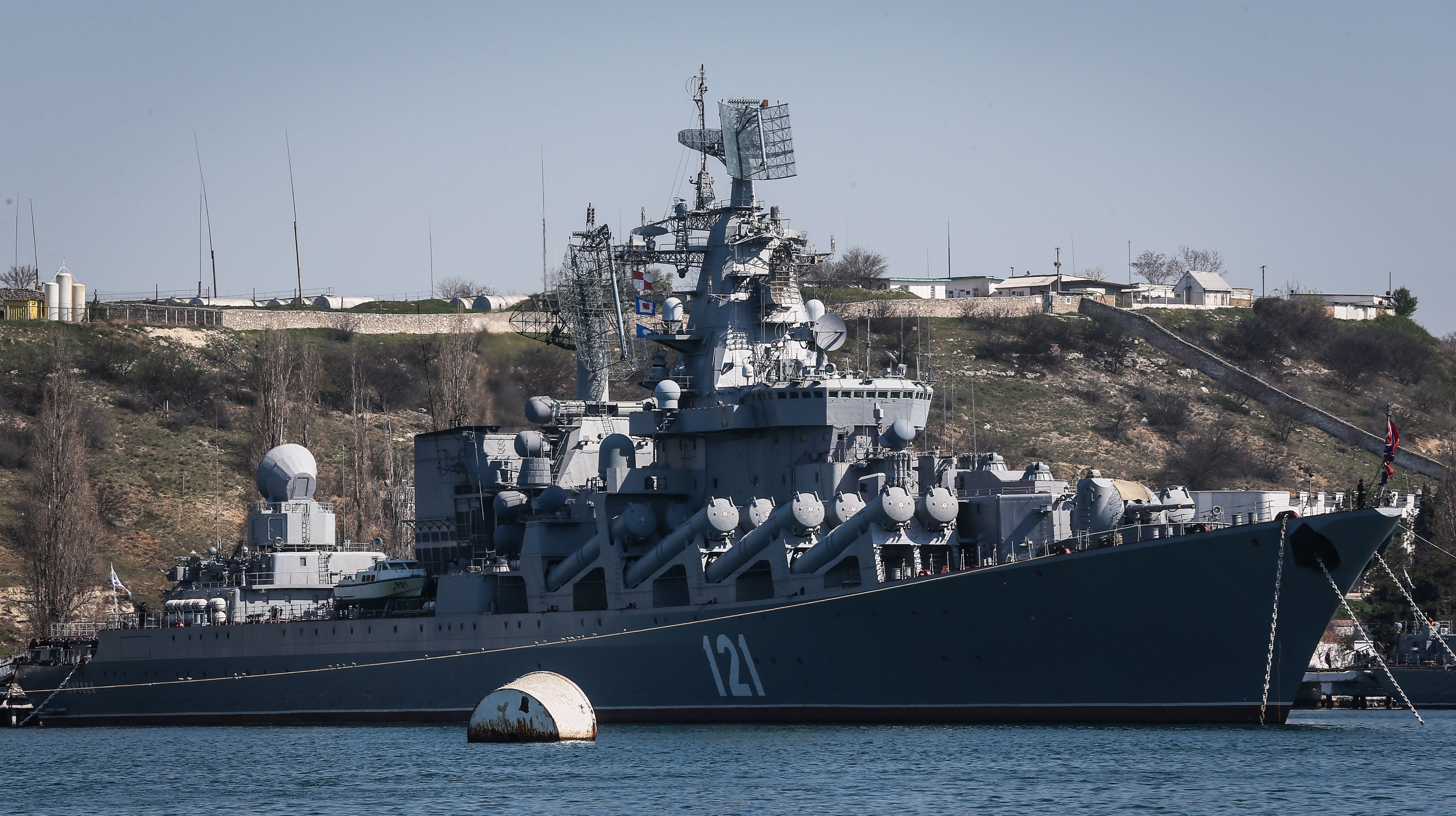 File photo of Russian Black Sea flagship the Moskva