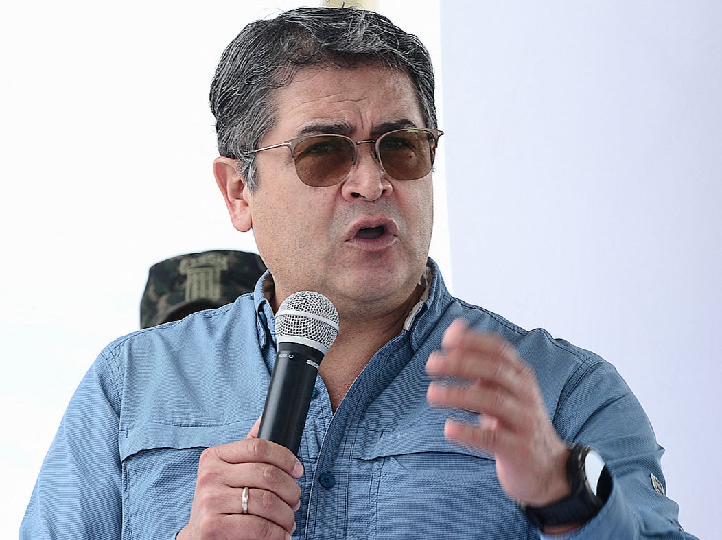 Former Honduran president Juan Orlando Hernandez