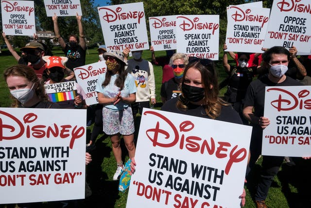 <p>Pro-LGBT+ Disney employees press the company to resist Florida’s so-called ‘Don’t Say Gay’ law</p>