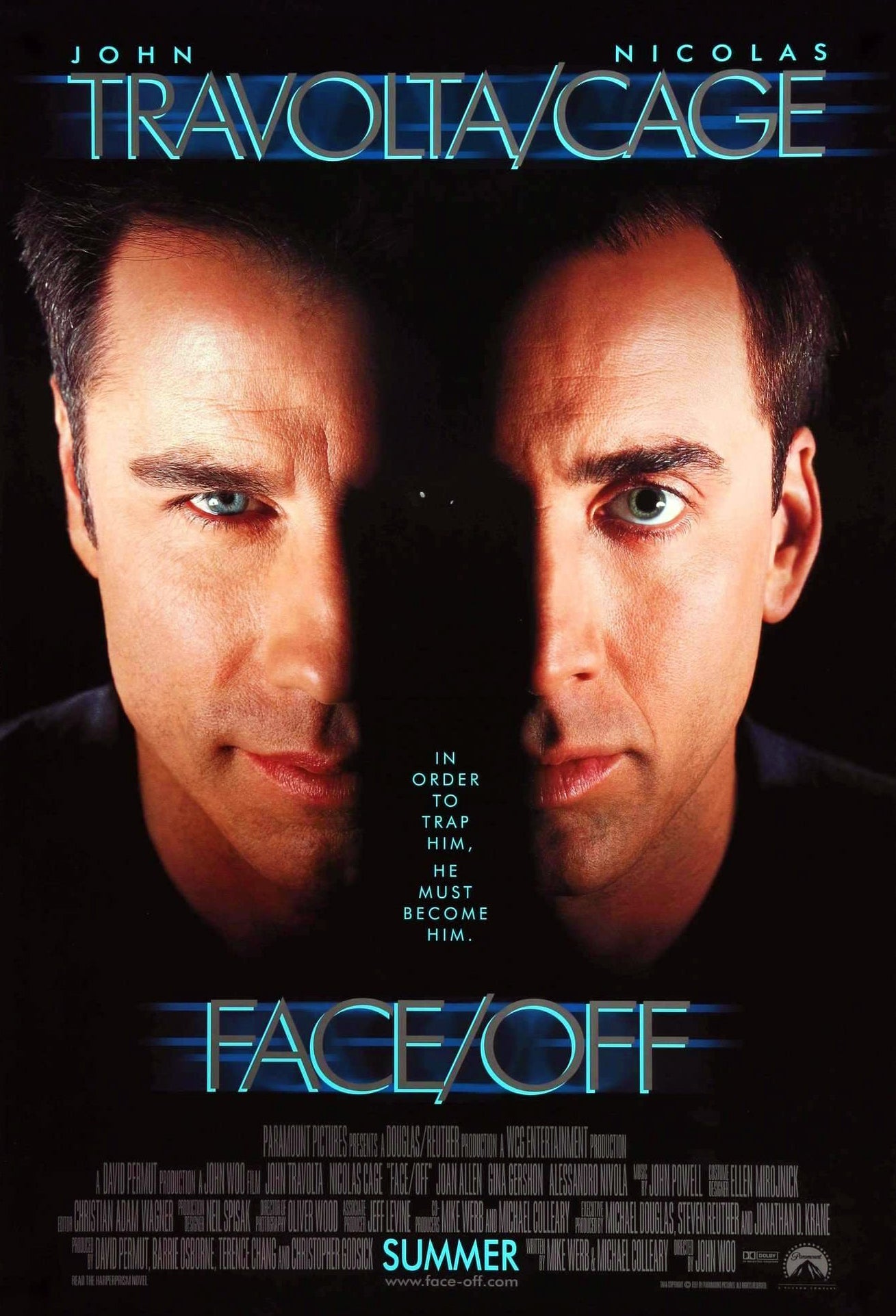 The original poster artwork for ‘Face/Off'