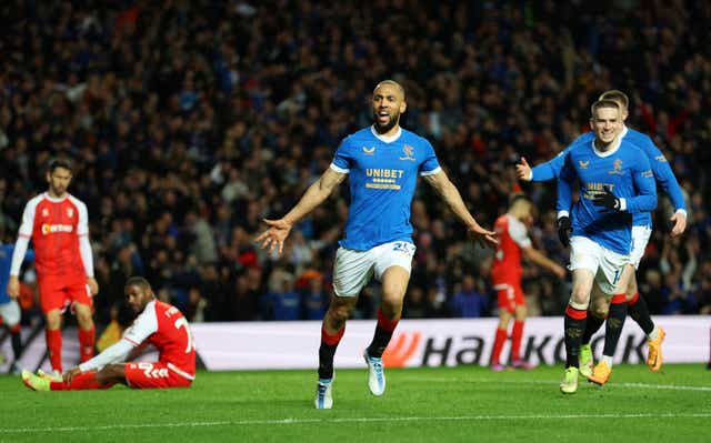 <p>Kemar Roofe scored the winner as Rangers reached a European semi-final for the first time since 2008 </p>