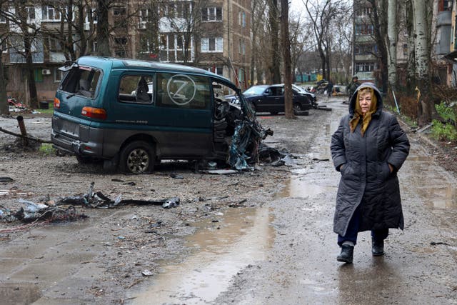 Russia War Ukraine War Besieged City 