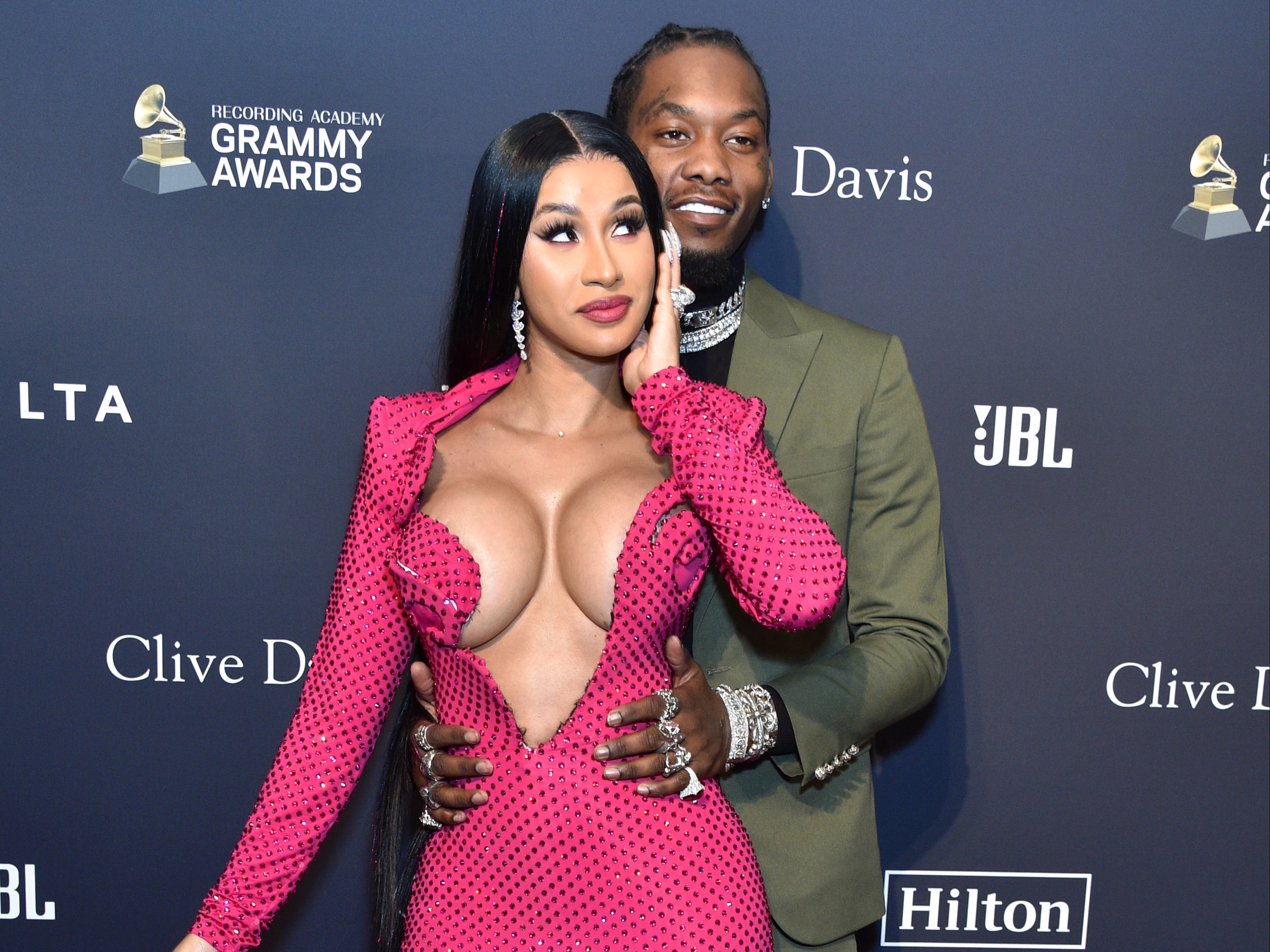 Cardi B and Offset attend the Pre-GRAMMY Gala and GRAMMY Salute to Industry Icons Honoring Sean "Diddy" Combs on January 25, 2020