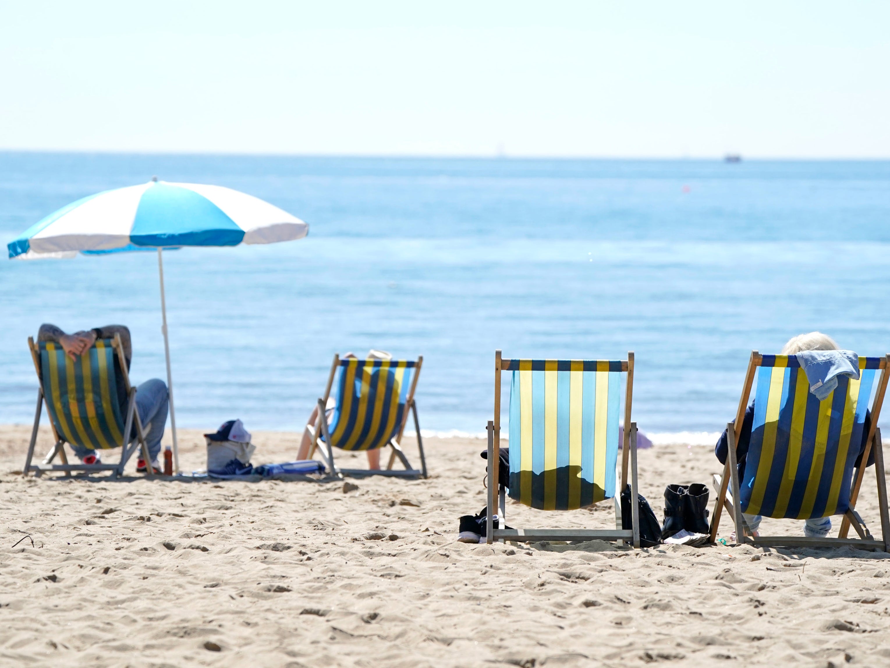 People made the most of Good Friday’s fine weather at Bournemouth