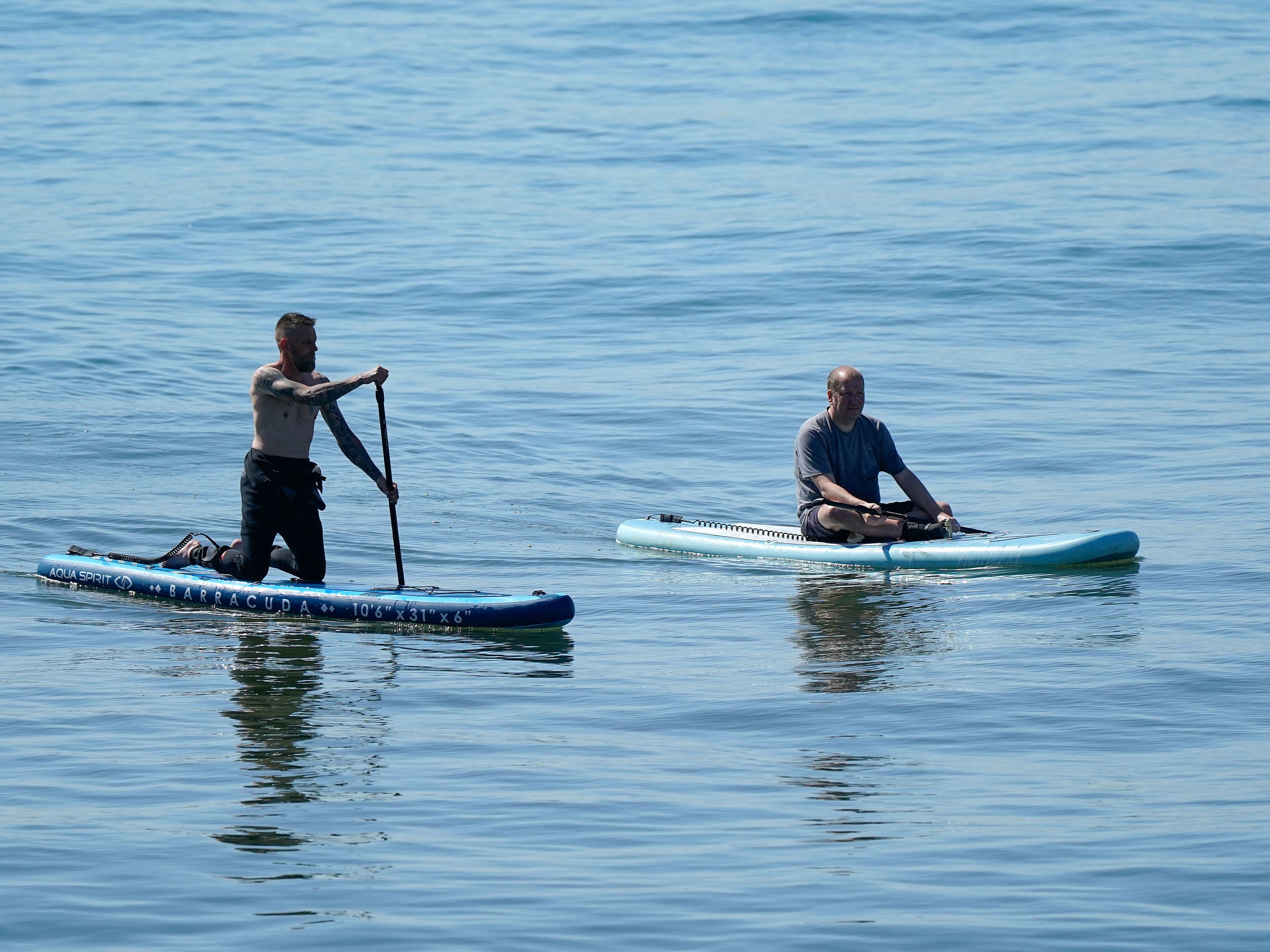 It was warm enough for paddleboarding