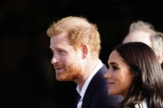 Harry and Meghan appear in public together in Europe for first time in two years