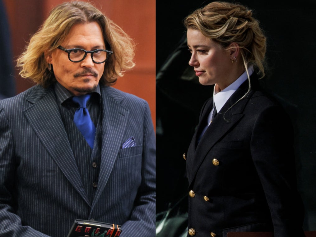 Johnny Depp and Amber Heard at the Fairfax County Courthouse in Virginia