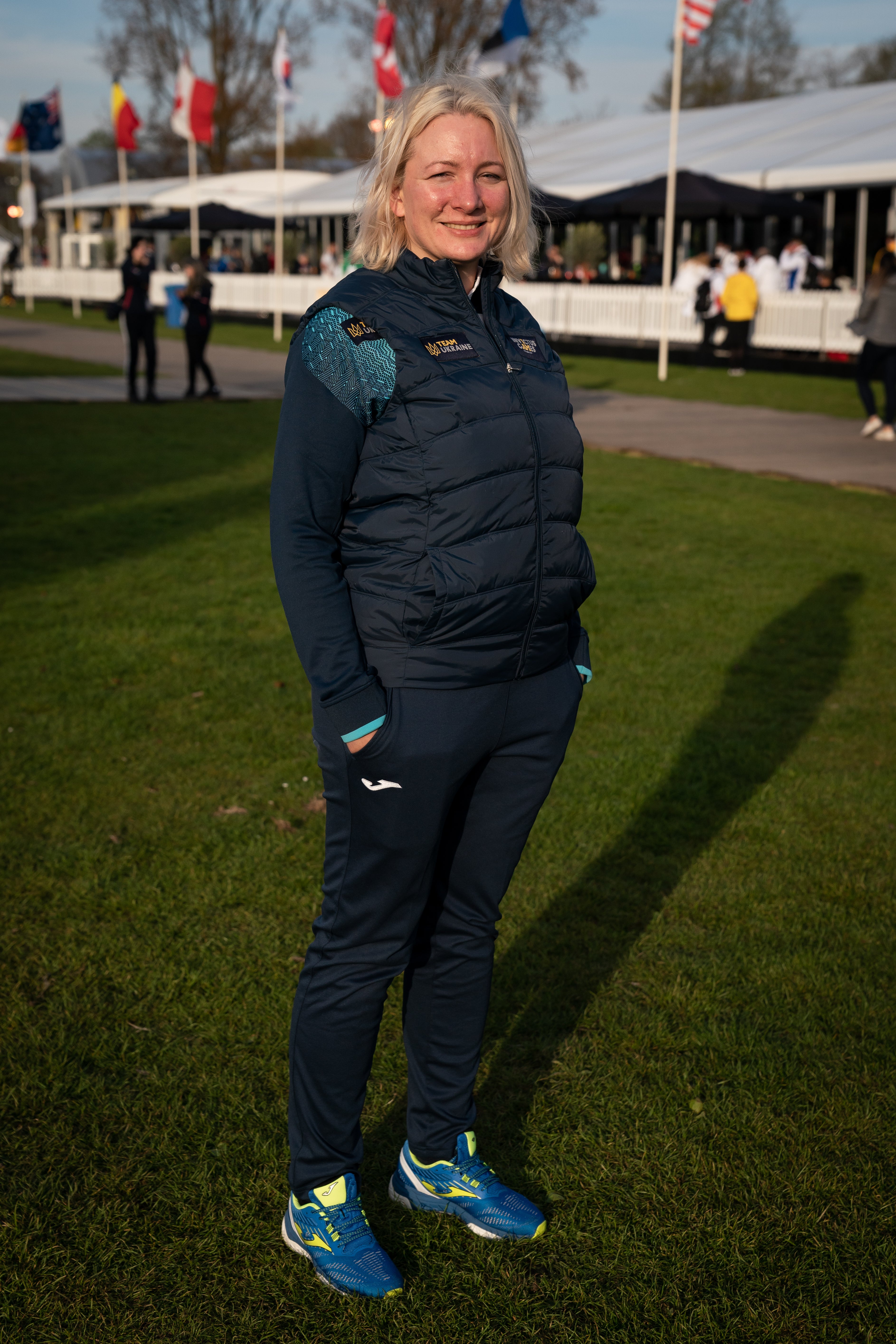 Oksana Horbach, Ukraine team manager (Aaron Chown/PA)