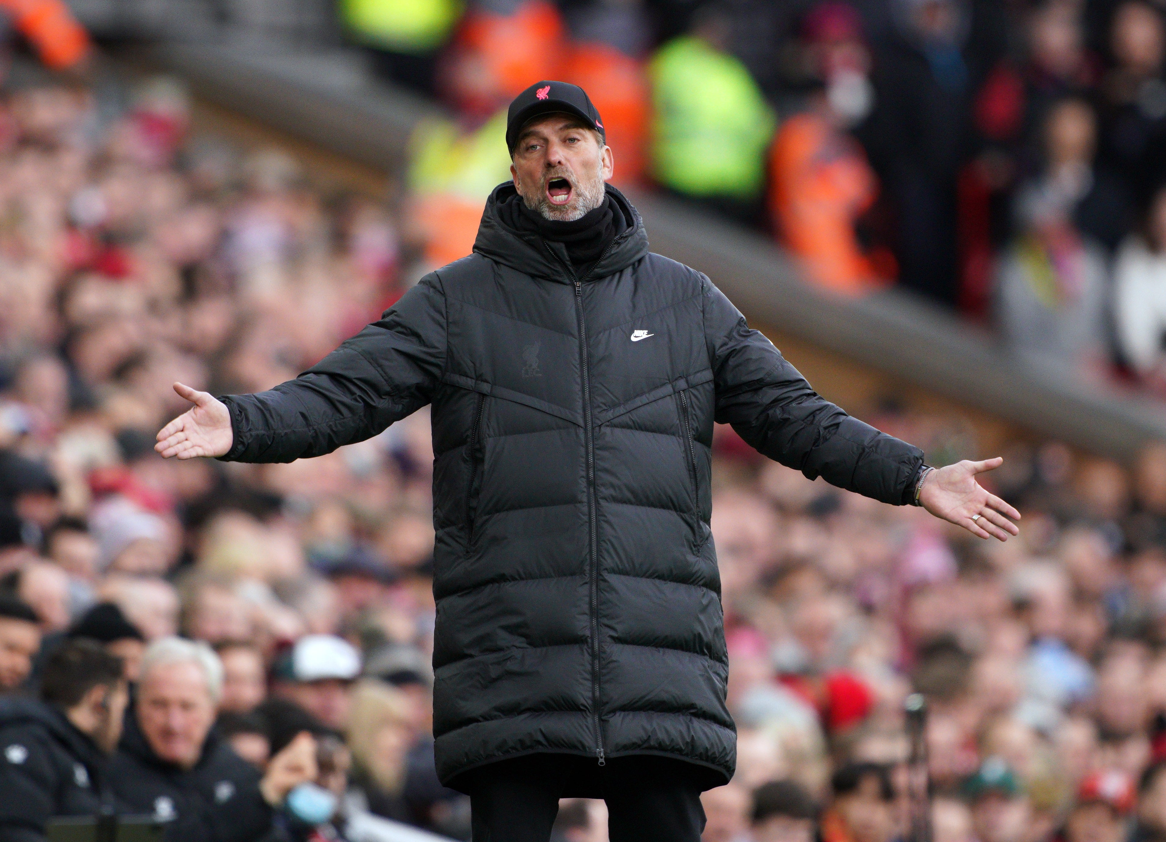 Liverpool manager Jurgen Klopp admits reaching three semi-finals in one season for the first time in the club’s history counts for little without silverware at the end of it (Peter Byrne/PA)