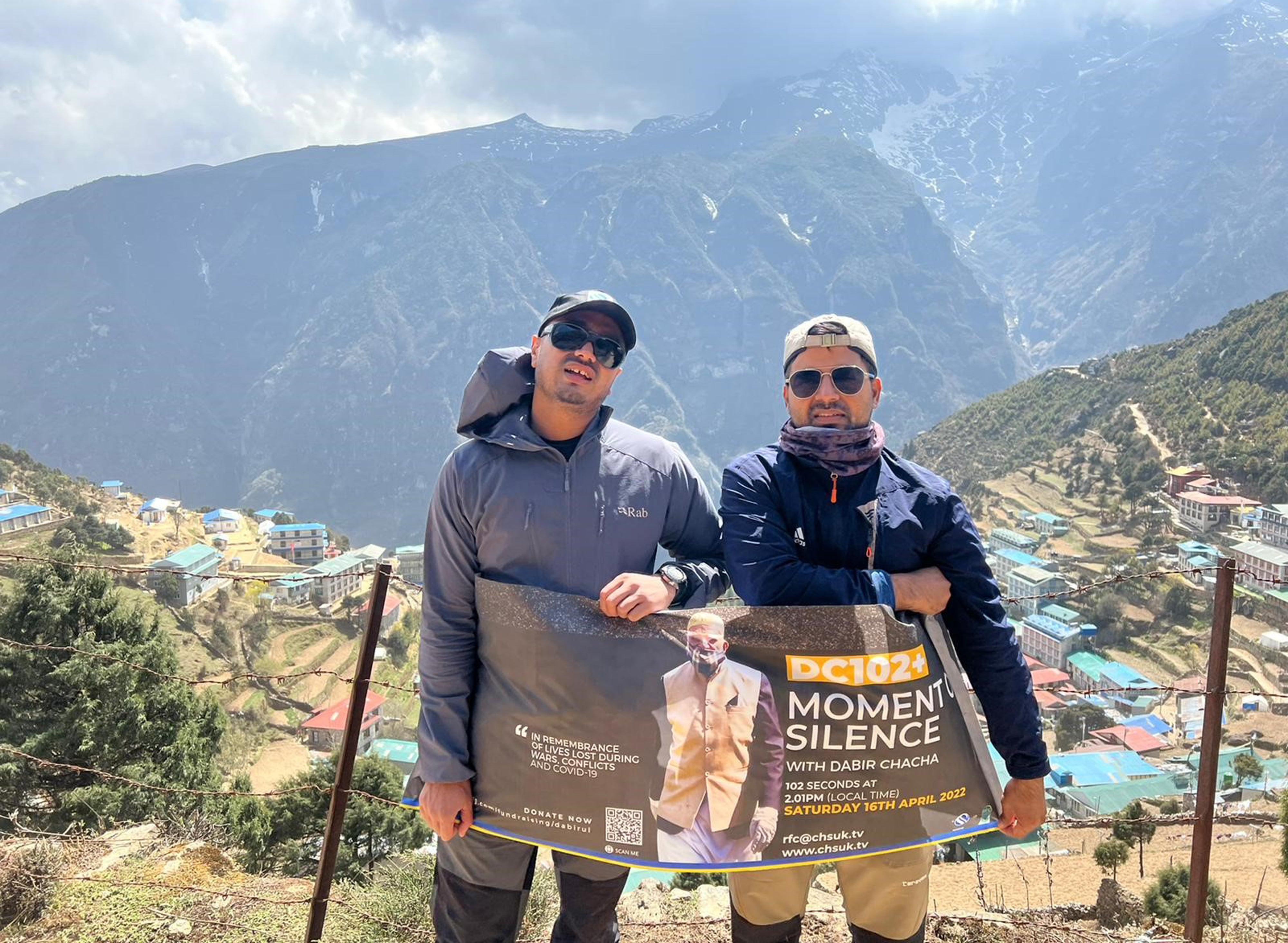 Akke Rahman (right) is believed to be the first British Bangladeshi Muslim to climb Mount Everest while fasting (Akke Rahman/PA)