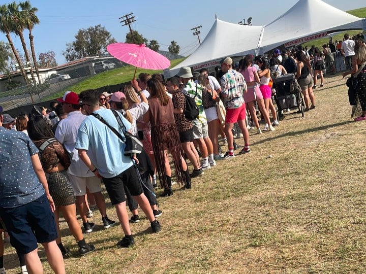 The queue to get into Coachella