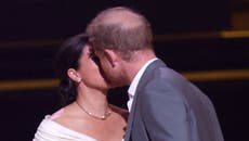 Prince Harry and Meghan Markle share romantic kiss on stage at Invictus Games