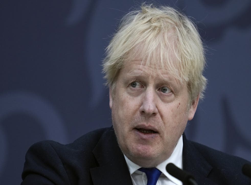 British Prime Minister Boris Johnson spoke in part in Ukrainian in his Easter message (Matt Dunham/PA)