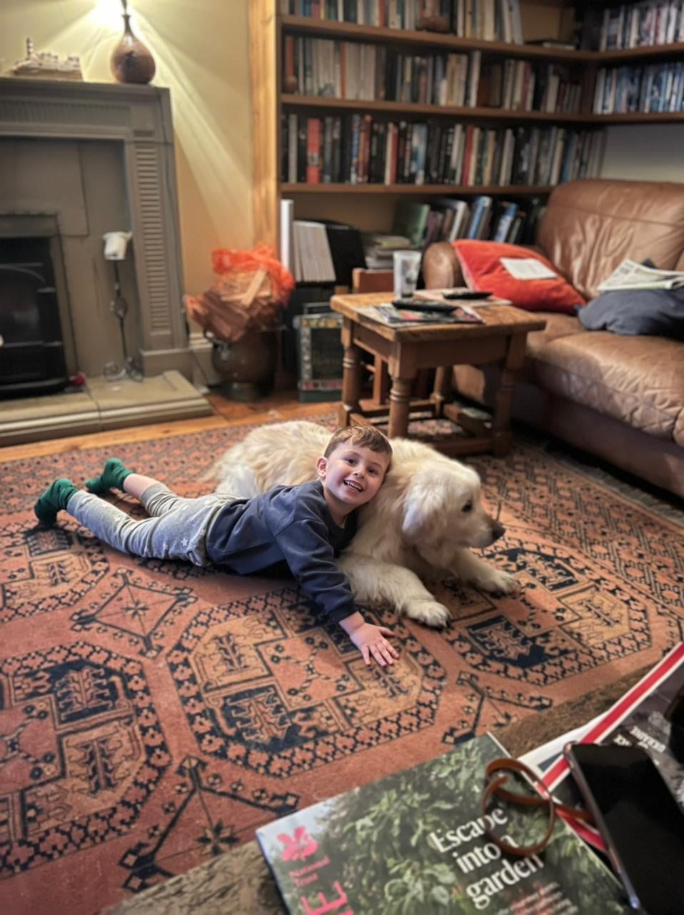Mr Dury said three-year-old Egor ‘adores’ the family dog, Maya (Steve Dury/PA)