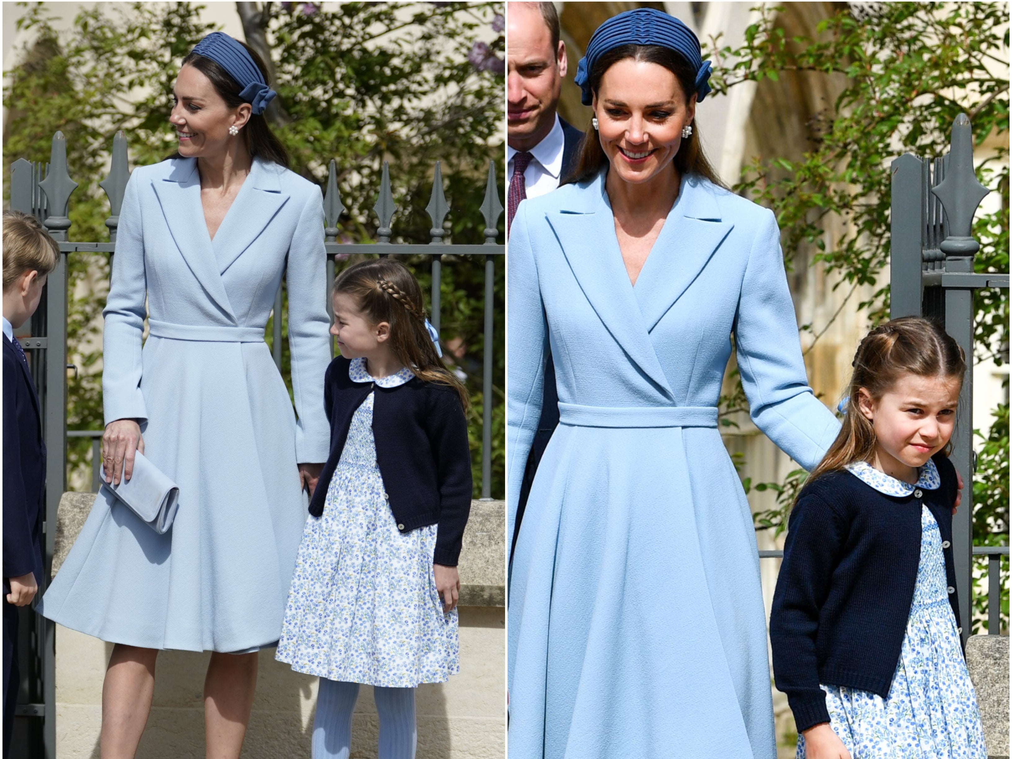 Princess Charlotte twins with mother Kate in blue…