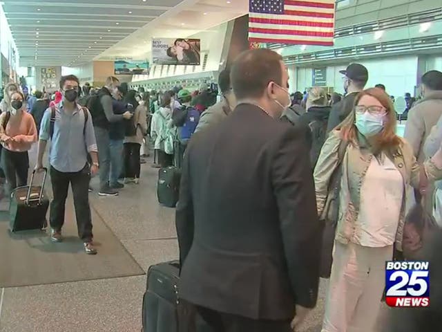 <p>Passengers were allowed inside Boston’s Logan International Airport after police gave an all-cear around 5 pm </p>