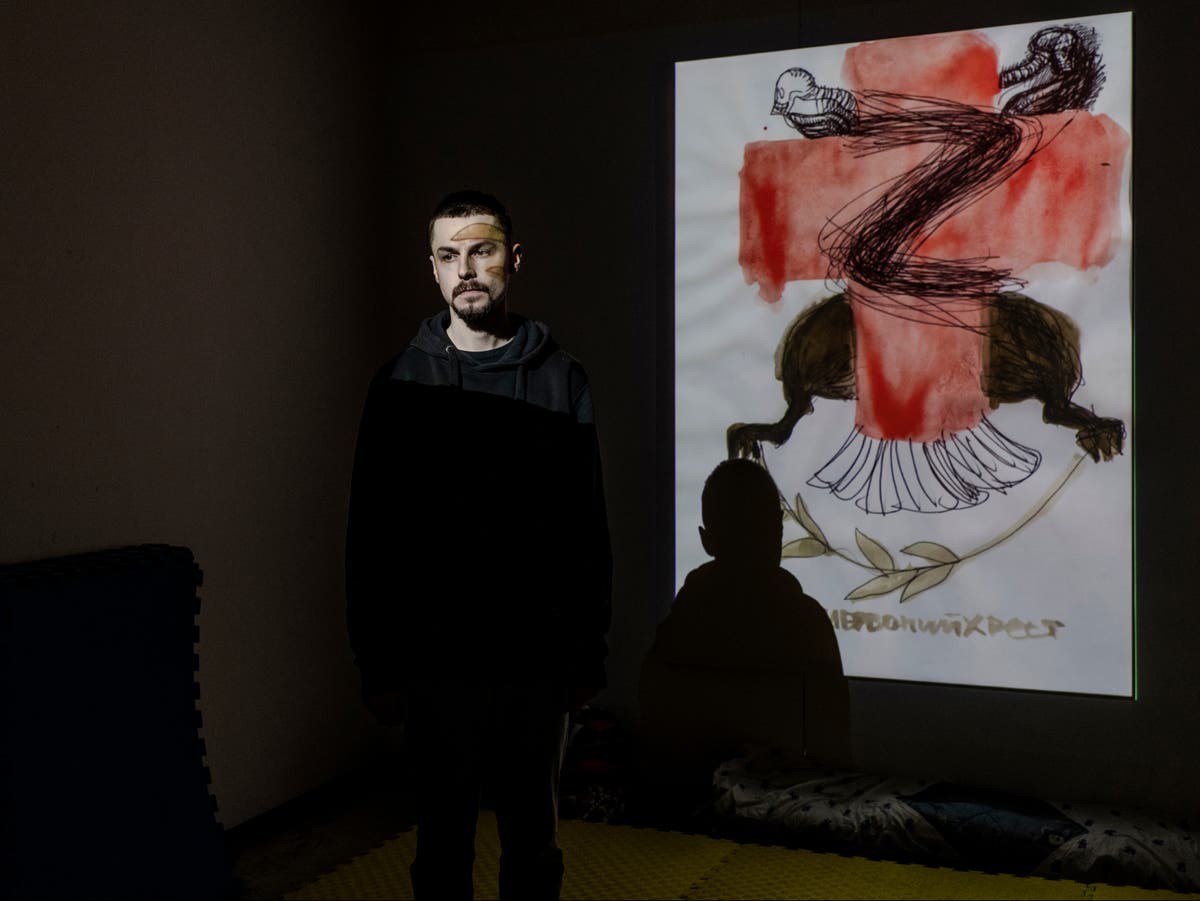 Displaced artists in Lviv create anti-war work to tell the story of Ukraine